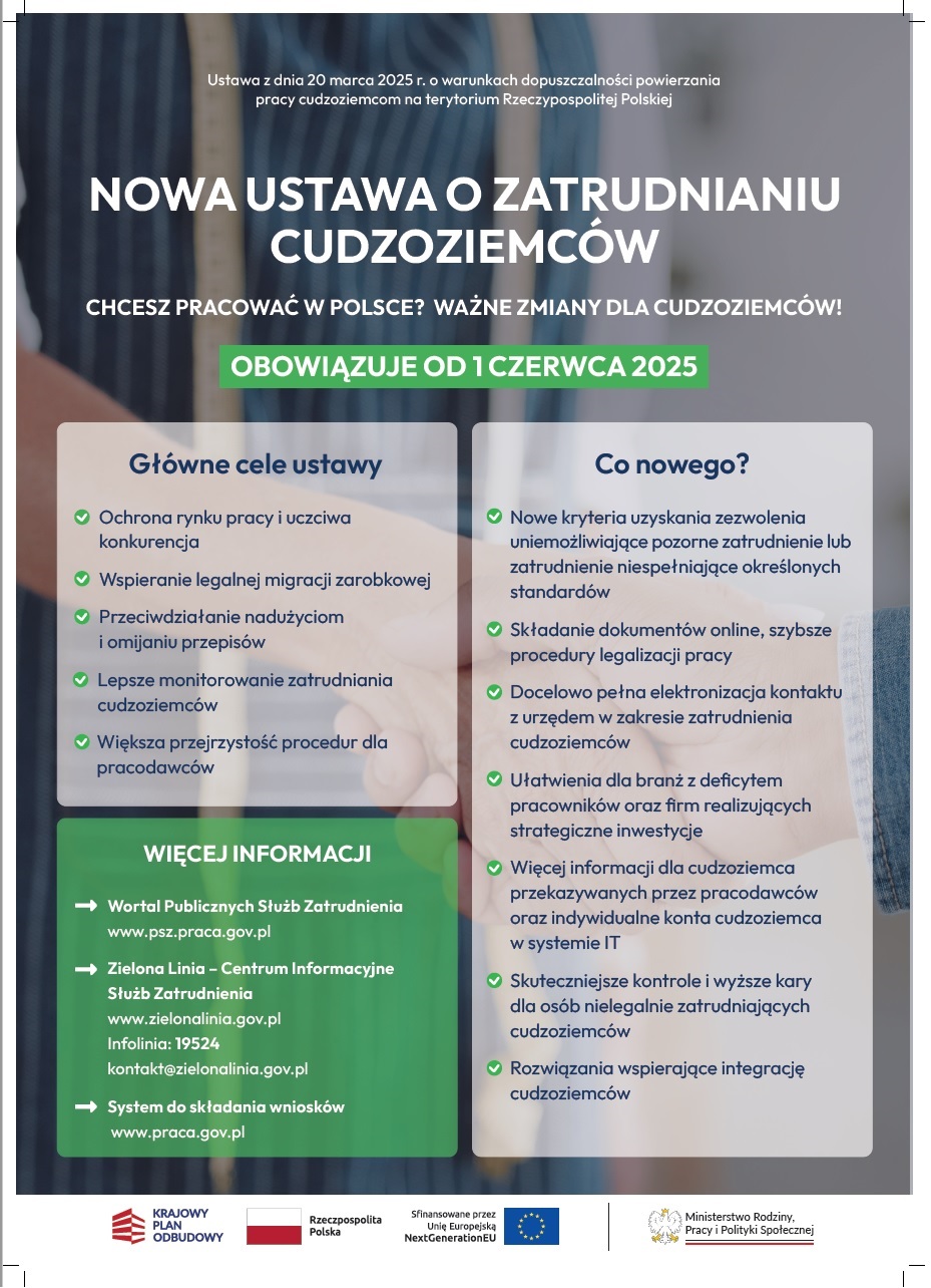 Zdjęcie artykułu NOWA USTAWA O ZATRUDNIANIU CUDZOZIEMCÓW ! CHCESZ PRACOWAĆ W POLSCE? WAŻNE ZMIANY DLA CUDZOZIEMCÓW!